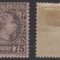 Monaco 1885 Charles III 75C Mi.8 black on rose MH AM.424