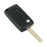 Carcasa cheie tip briceag Peugeot 307, 3 butoane, lama VA2-SH3 Light, cu suport baterie Kft Auto, AutoLux