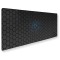 Mousepad Mare Cauciucat, Pentru Gaming, Birou, Office, Antiderapant, Cusaturi Anti-Rupere, Waterproof, model Honeycomb, 90 x 40cm, Albastru/Negru
