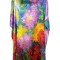 Rochie tip poncho dama M, Dacali, mov/verde, one size