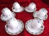 SET PORTELAN GRAF VON HENNEBERG GERMANIA SET CESTI CAFEA CU FARFURII DECOR CU FRUCTE