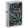 Bricheta originala Zippo, Cannabis Design Street Chrome