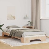 VidaXL Cadru de pat de podea Maro 90 x 210 cm Lemn masiv de pin