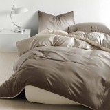 Cumpara ieftin Lenjerie cu Elastic 180x200 Accent Maro (Bumbac Satinat)