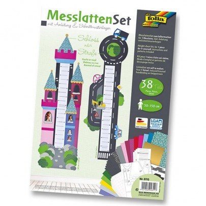 Set de creatie de masurare inaltime &ndash; Castel si strada, Folia