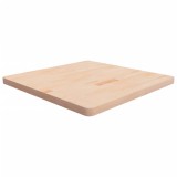 Blat masa patrat stejar masiv 80x80x4cm vidaXL, maro, netratat - DIY, cafenea, restaurant