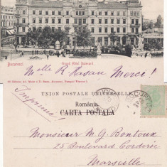 Bucuresti-Hotel Bulevard. Piata Sarindar- clasica, rara