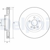 Set discuri frana fata DELPHI, Land Rover Discovery Sport (L550), 09.2014-, Range Rover Evoque (L538), 06.11-, Fata; Fata; Pana la numar sasiu : (V)G
