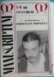 Rev MANUSCRIPTUM , Nr 1-4 SPECIAL , CRISTIAN POPESCU - ARTA POPESCU , 1999