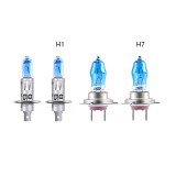 Set 2 x Bec auto cu efect Xenon, soclu H1/H7, 100W/set