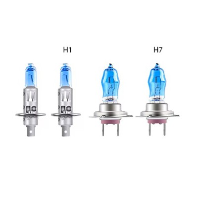 Set 2 x Bec auto cu efect Xenon, soclu H1/H7, 100W/set foto