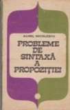 Probleme de sintaxa a propozitiei