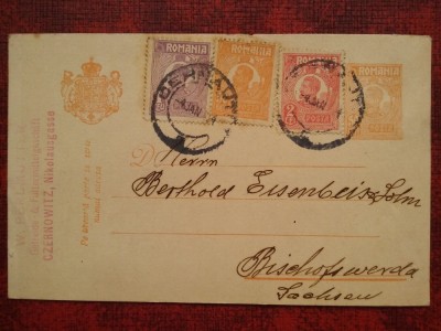 1943-Romania-C.P.circ-stampila CERNAUTI-RAR foto