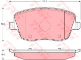 Set placute frana,frana disc SEAT IBIZA V SPORTCOUPE (6J1, 6P5) (2008 - 2016) TRW GDB1414