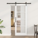 Ușă Glisantă vidaXL cu Set Hardware &#039;ORKDAL&#039;Alb 73.5x198.5 cm