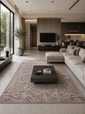 Covor Sofia 41006-1103, Marime 120 x 200 cm, Maro, Inaltime Fir 10 mm, Antialergic, Polipropilena, Living, Dormitor, Sufragerie, Birou