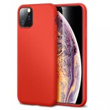 Husa silicon soft-touch compatibila cu Apple IPhone 11 Pro Max, Rosu, ALC MOBILE