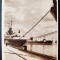 Constanta - Vedere Portul cu vapoare - RPR 1955 - printata, culoare sepia, circulata la Pecica, 1 timbru intact