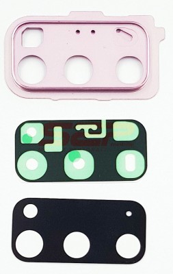 Geam camera cu Rama Samsung Galaxy S20 / G980 CLOUD PINK foto