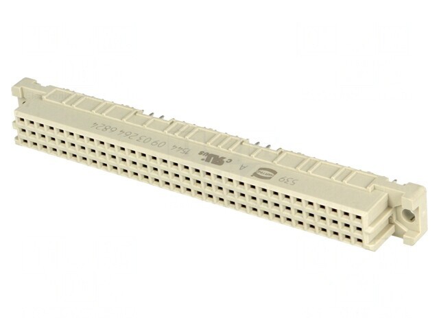 Soclu DIN 41612 tip C mamă 64 PIN THT drept termoplast