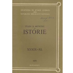 - Studii si articole de istorie XXXIX-XL, 1979 - 133832