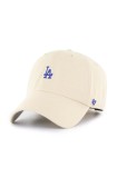 47brand șapcă de baseball din bumbac MLB Los Angeles Dodgers culoarea bej, cu imprimeu B-BSRNR12GWS-NTA, 47 Brand