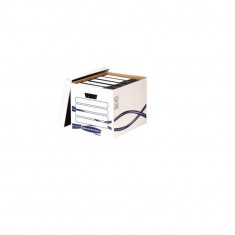 Container Arhivare Bibliorafturi A4 Fellowes Bankers Box, Capac, 330x340x426 mm, 100% Reciclabil, Alb, Container pentru Documente, Container pentru Do