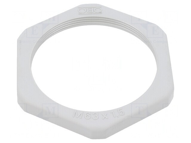 Piuliță Poliamidă M63 Gri Deschis 1.5 Pas 8mm Thk 75mm Cheie
