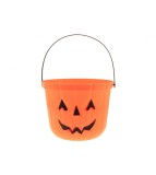 Galeata decorativa Halloween Happy Pumpkin, pentru colectarea dulciurilor