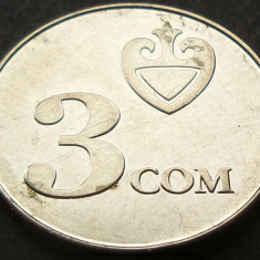 Moneda 3 SOM - KYRGYZSTAN, anul 2008 * cod 312