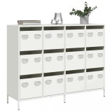 VidaXL Dulap, alb, 135x39x103,5 cm, oțel laminat la rece