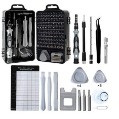 Set surubelnite de precizie, 115 piese, Cu carcasa transport