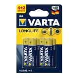 Baterie Varta Longlife AA alcaline, 6 buc