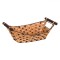 Cos decorativ, cu manere din lemn, Maro, 34x22x12cm, ConceptSeller