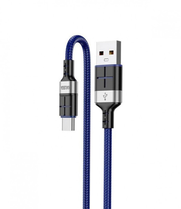 Cablu transfer date si incarcare Kaku KSC-696 USB-A - USB-C 18W 2.4A 1.2m, Albastru