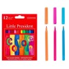 Set Carioci Little President, 12 Bucăți, Varf Subțire, Multicolor, Oem