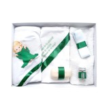 Trusou Botez, 6 Piese cu Text Imprimat "Radacini si aripi", Verde, Inger - TB161