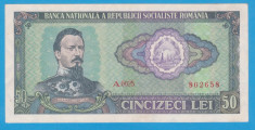 (1) BANCNOTA ROMANIA - 50 LEI 1966 RSR, PORTRET A.I. CUZA, STARE FOARTE BUNA foto