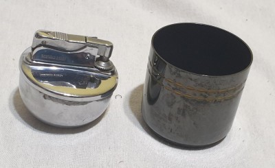 Scrumiera si Bricheta veche de colectie - ornat birou - piesa deosebita pt decor foto