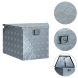 Ladă din aluminiu, 737/381 x 410 x 460 cm, argintiu