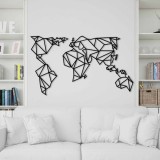 Cumpara ieftin Tablou metalic World Negru 140x80 cm