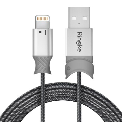 Ringke - Data Cable - USB to Lightning, 20cm - Gray foto