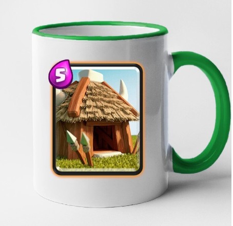 Cana maner verde personalizata Clash Royale - Goblin Hut, INOVATIX&reg;. 330ml