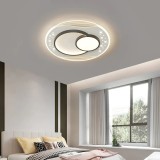 Lustra LED cu telecomanda SERPENTA 125W, Rotunda, lumina Rece/Calda/Neutra, Dimabila, Negru