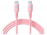 Cablu USB 2.0 AKYGA AK-USB-66 USB-C 1m Roz Nichelat, Ambele Mufe