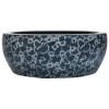 Lavoar de blat, negru si albastru, rotund, &Phi;41x14 cm, ceramica