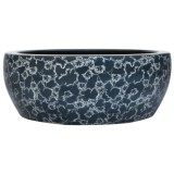 Lavoar de blat, negru si albastru, rotund, &Phi;41x14 cm, ceramica