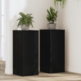 VidaXL Suporturi pentru plante 2 buc Stejar Negru 30x30x70 cm Lemn prelucrat