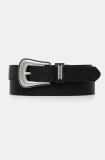 Pepe Jeans curea de piele MILDRED BELT femei, culoarea negru, PL020852