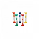 Set de 5 miniclepsidre cu nisip colorat si cronometrare diferita, Tickit